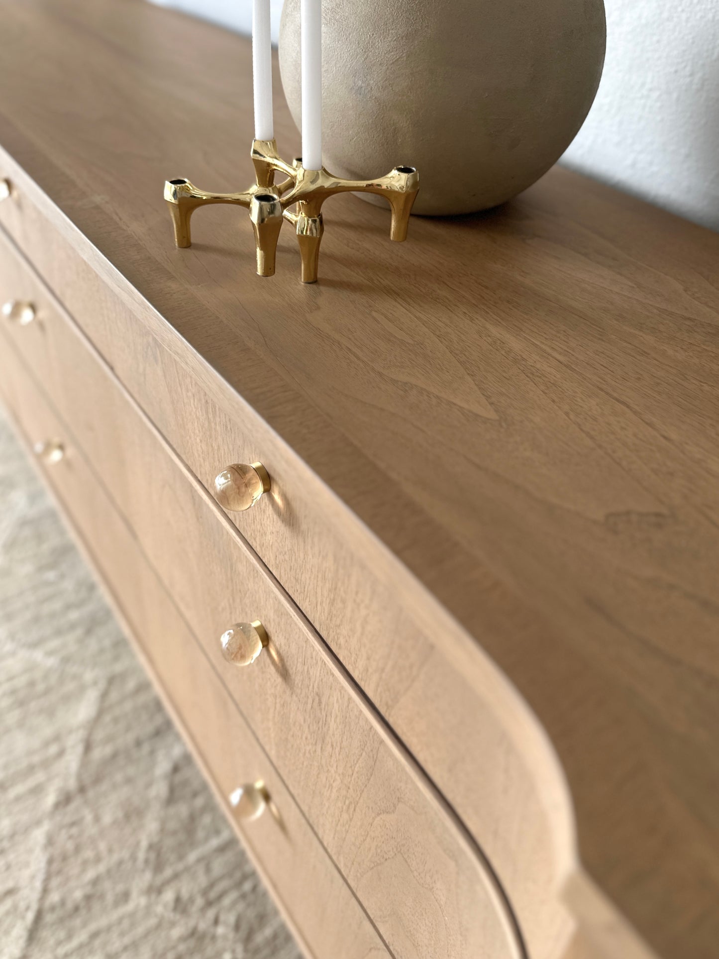 Vintage Drexel Fully Refinished Light Walnut Dresser