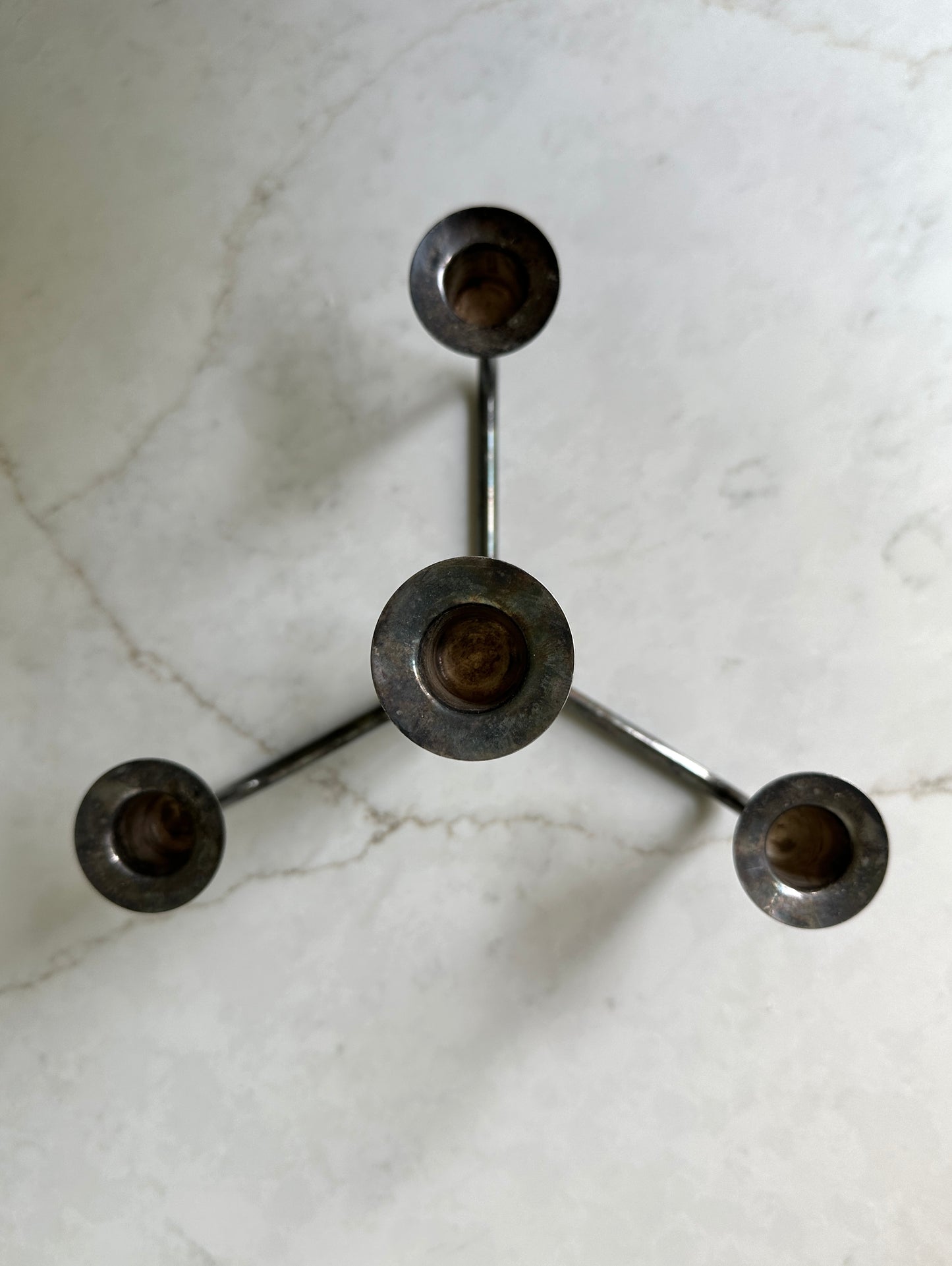 Mid-Century Silver Plated Candelabra