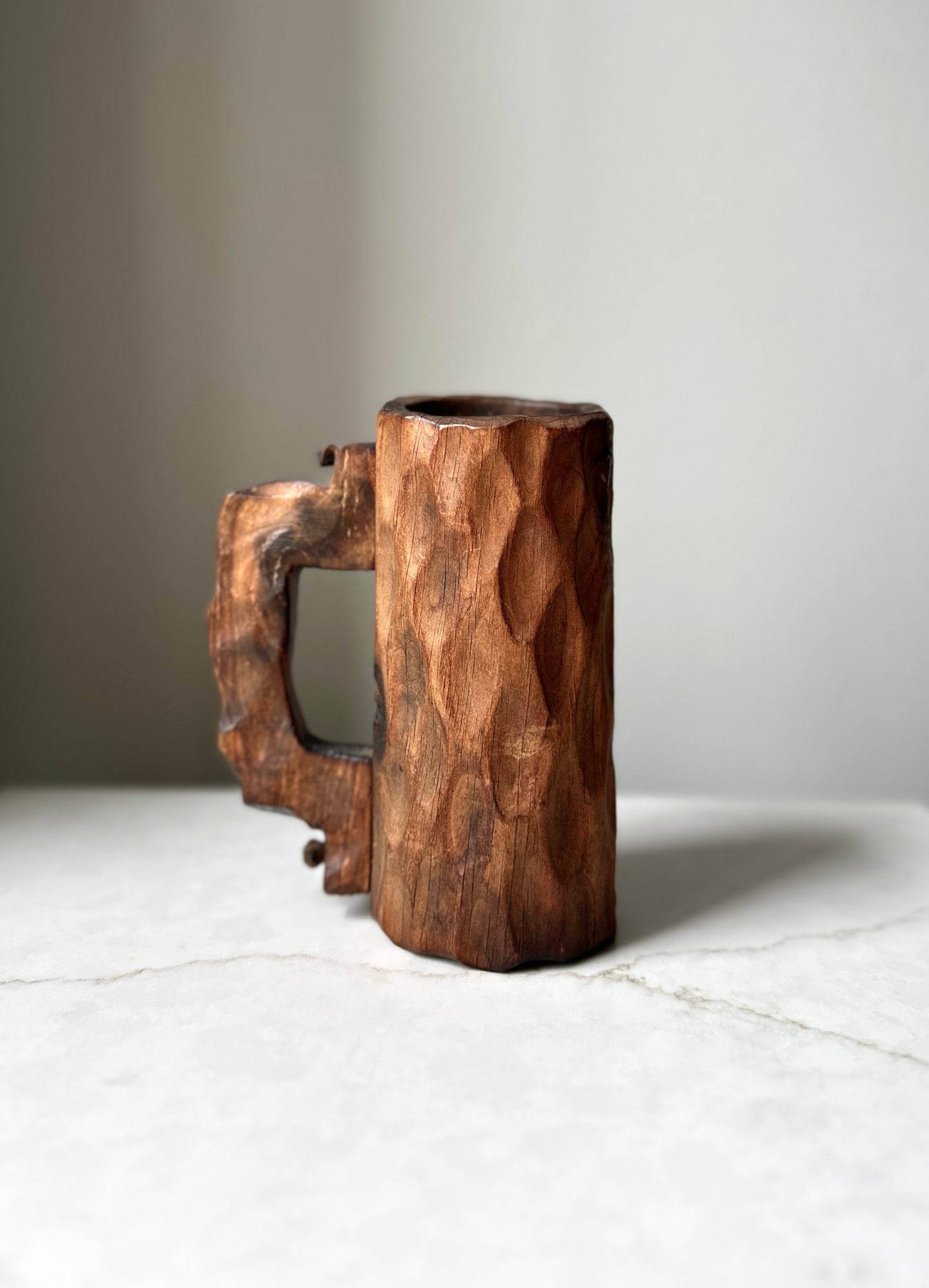 Vintage Spanish Hand Carved Mug