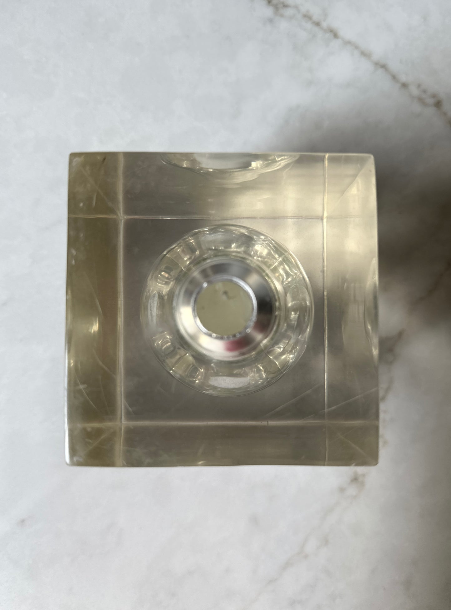 Vintage Lucite Pop Art Light Bulb Sculpture by Pierre Giraudon, Glows