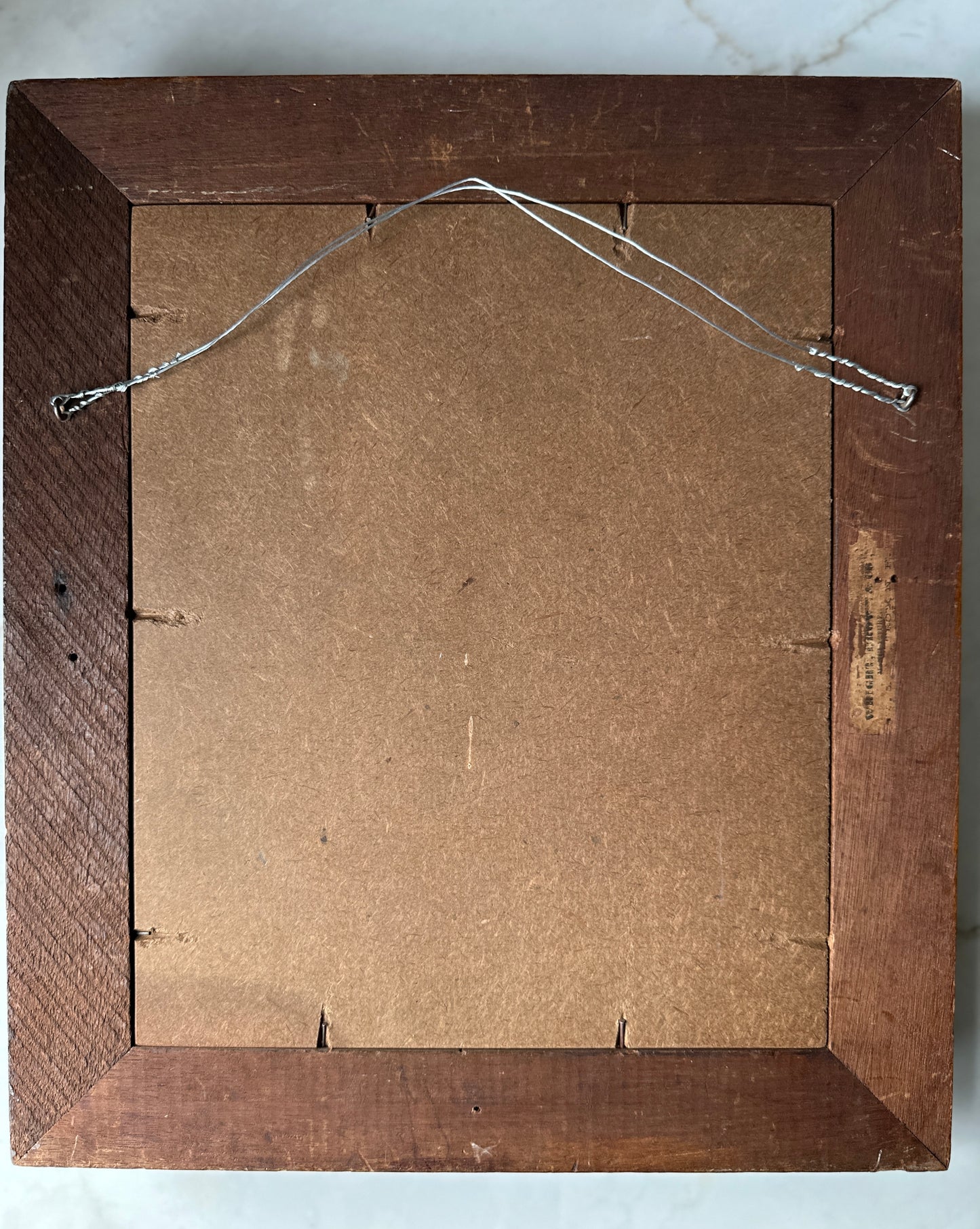 Antique Carved Walnut Frame Mirror