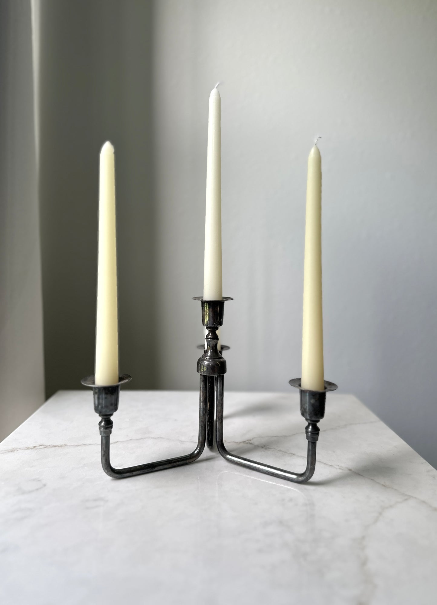 Mid-Century Silver Plated Candelabra