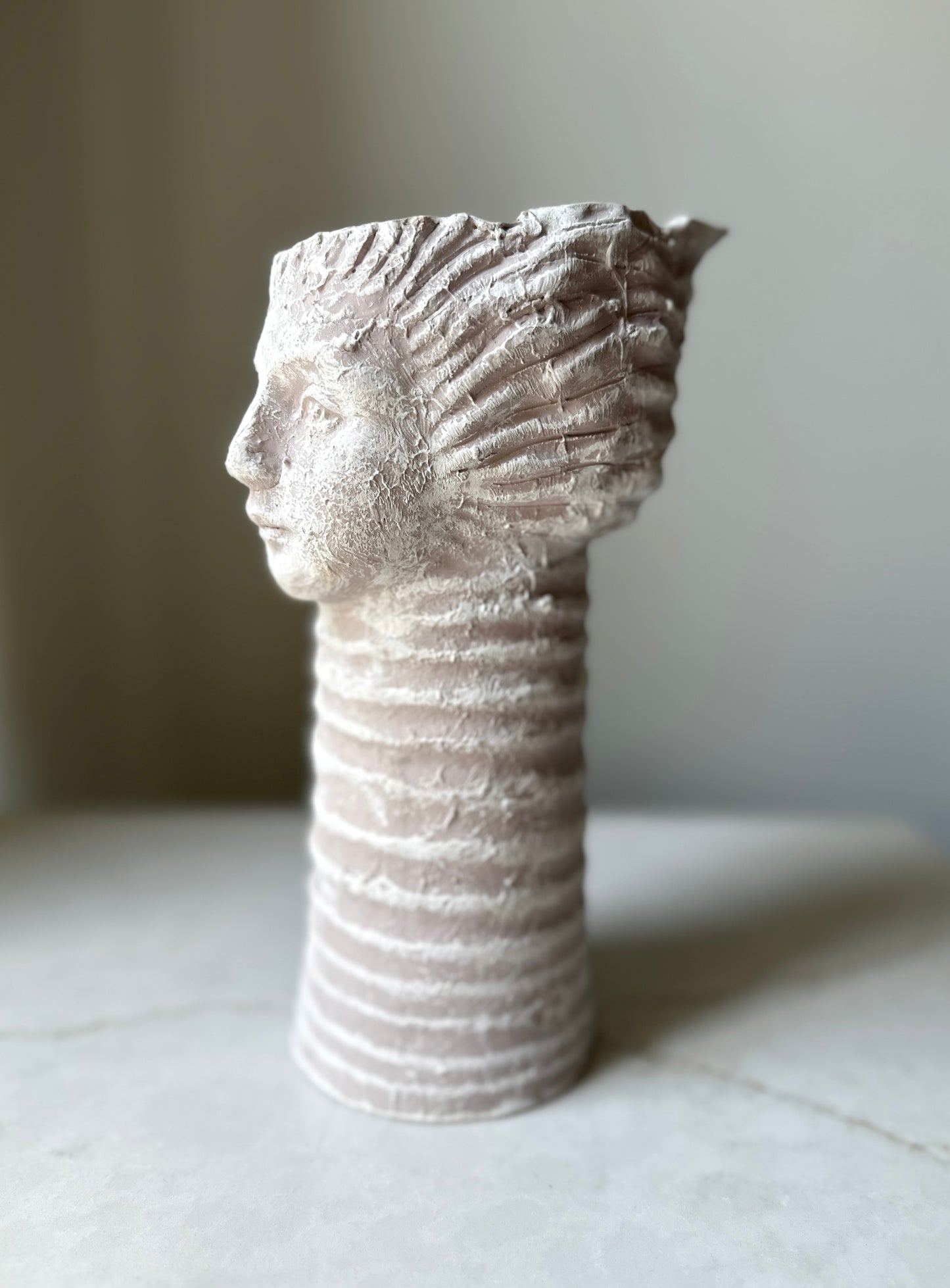 Sculptural Female Form Ceramic Pottery Vase