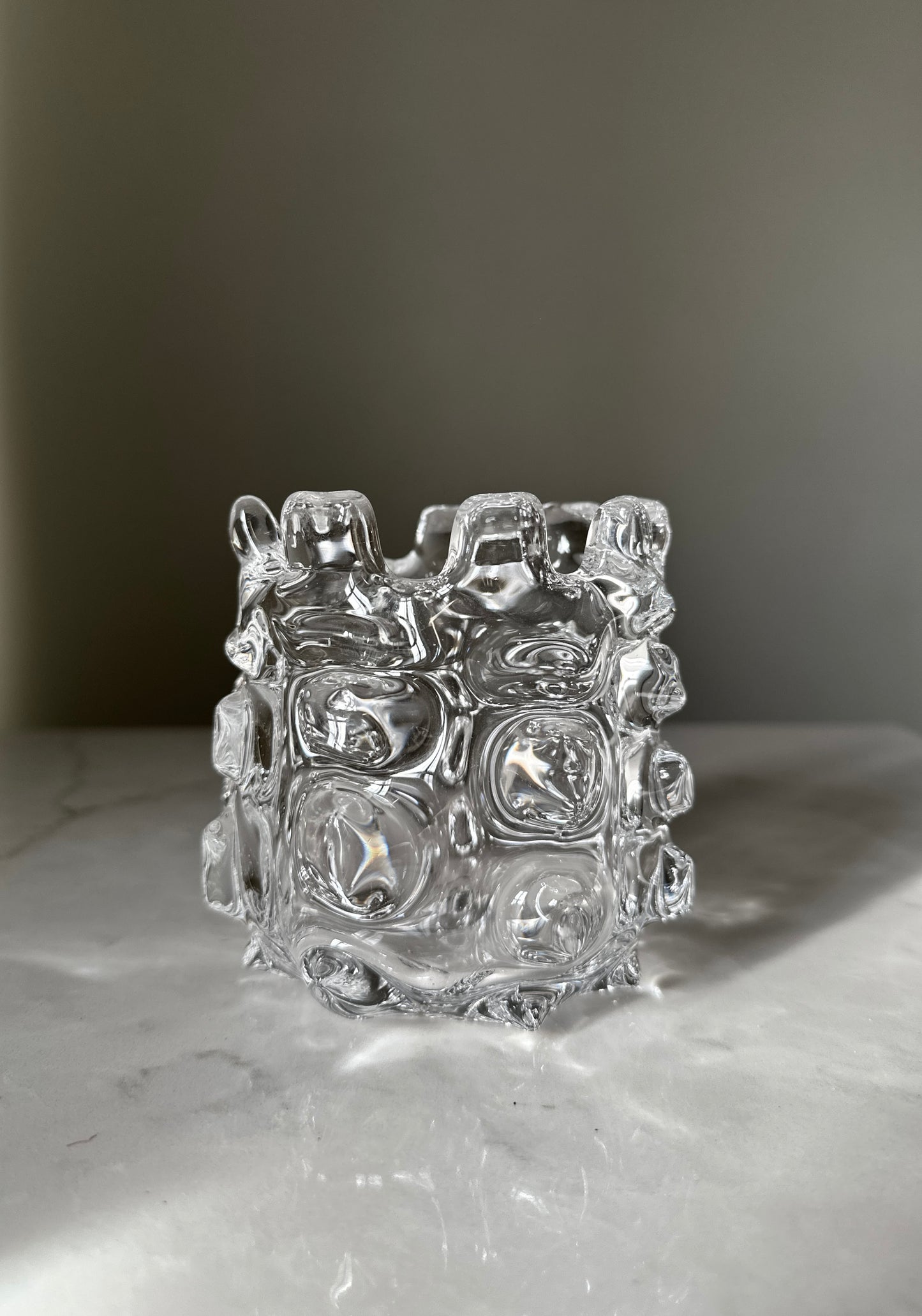 Mid-Century Brutalist Thorn Vase in the style of Ercole Barovier