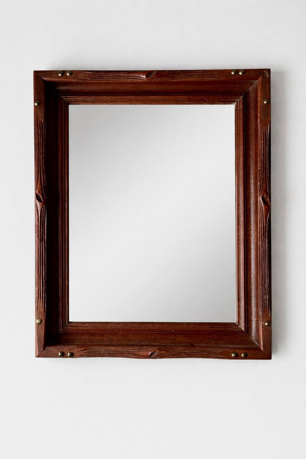 Antique Carved Walnut Frame Mirror