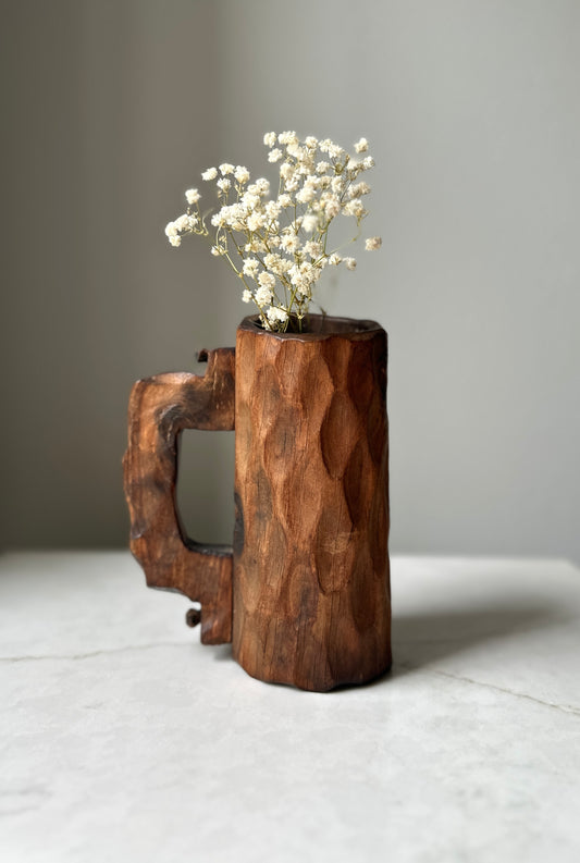 Vintage Spanish Hand Carved Mug