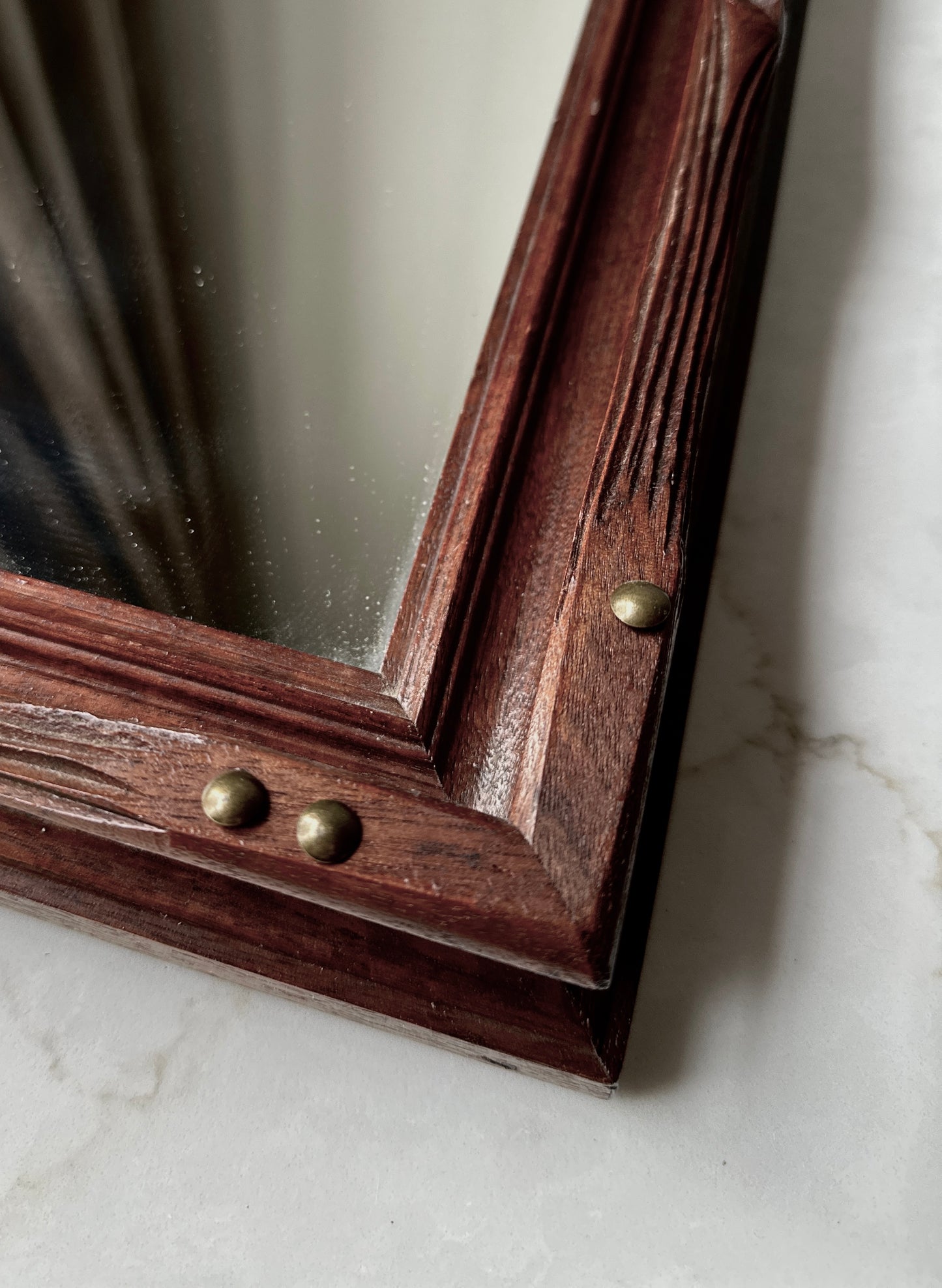 Antique Carved Walnut Frame Mirror