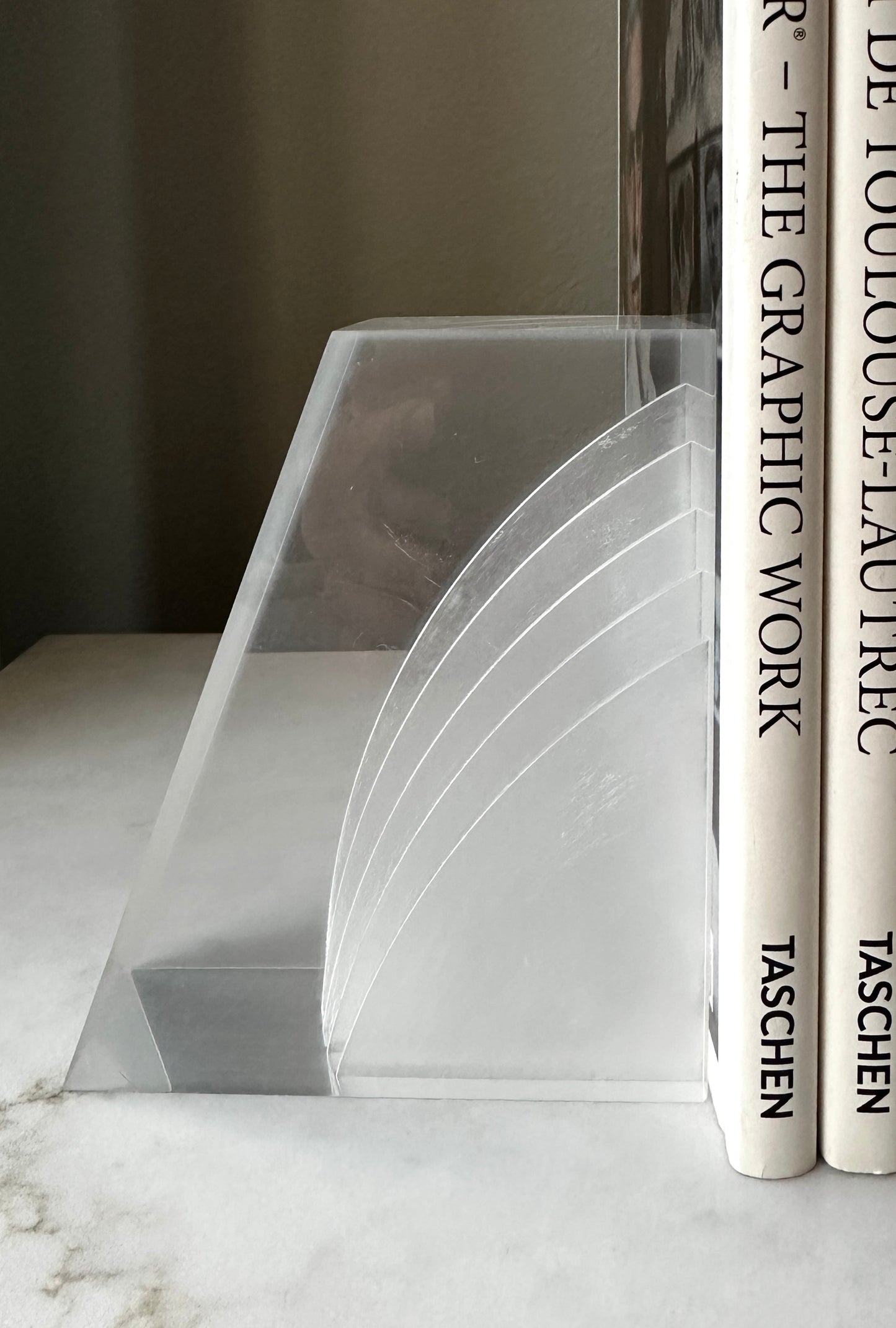 Vintage Lucite Sculptural Mid-Century Bookends