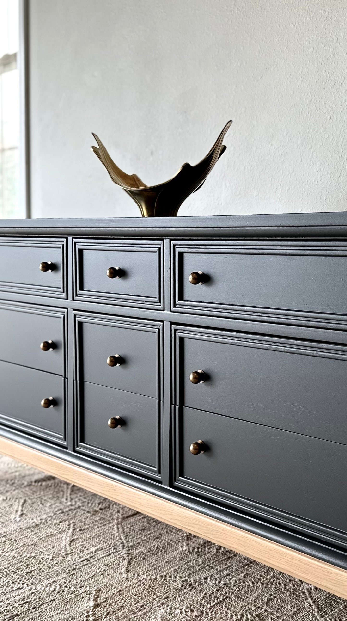 Mid-Century Dixie Long Refinished Dresser