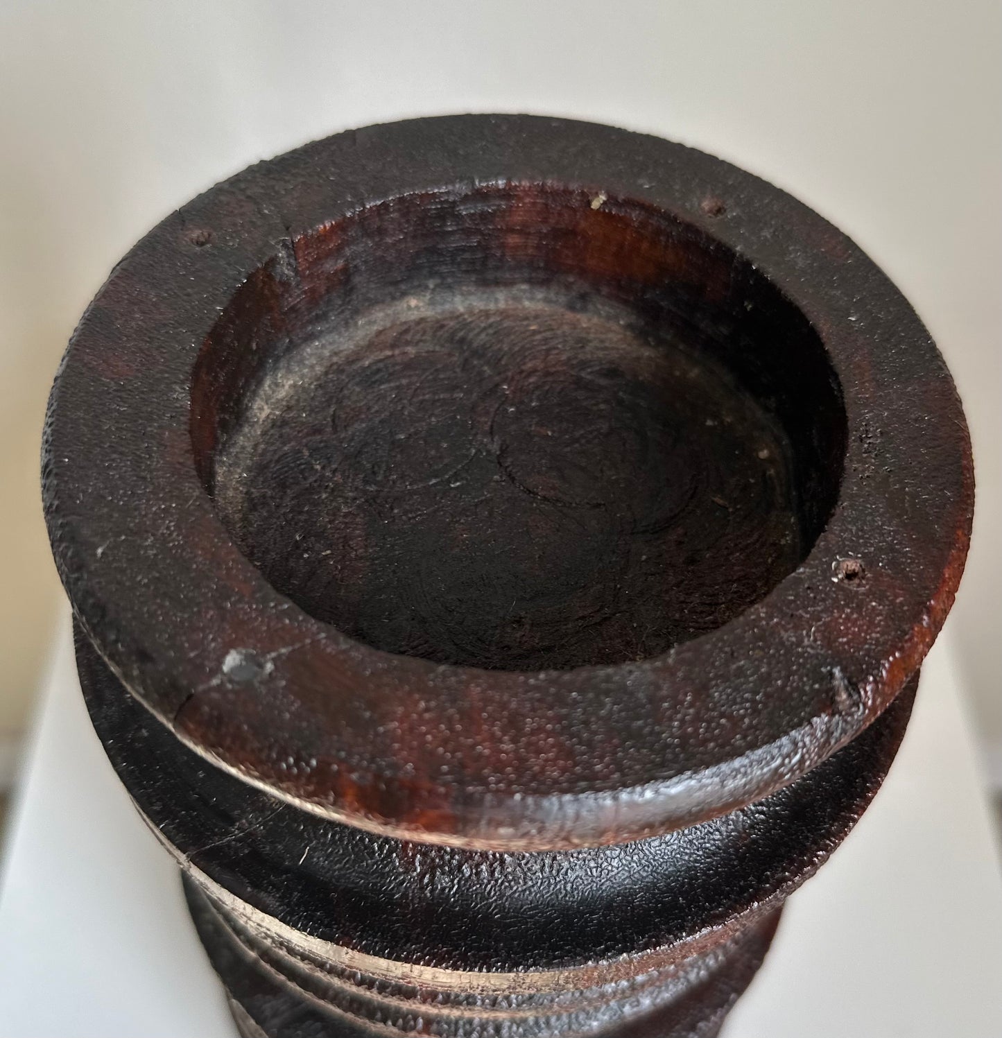 Stunning Primitive Salvaged Wood Candleholder