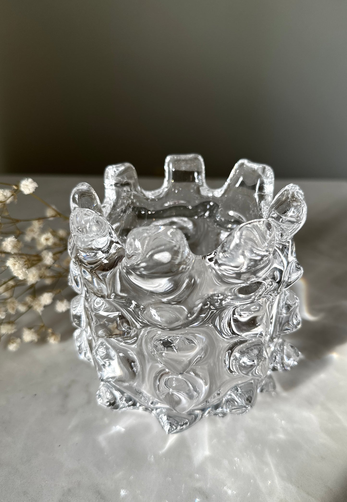 Mid-Century Brutalist Thorn Vase in the style of Ercole Barovier