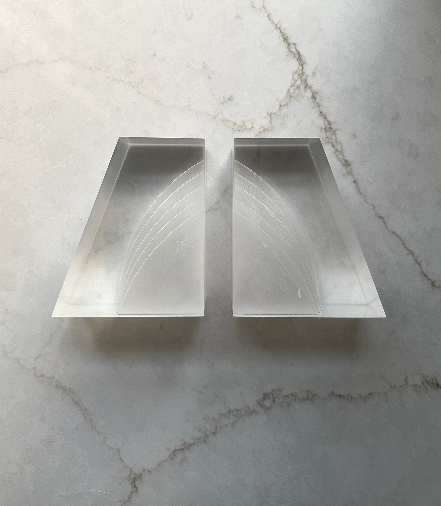 Vintage Lucite Sculptural Mid-Century Bookends