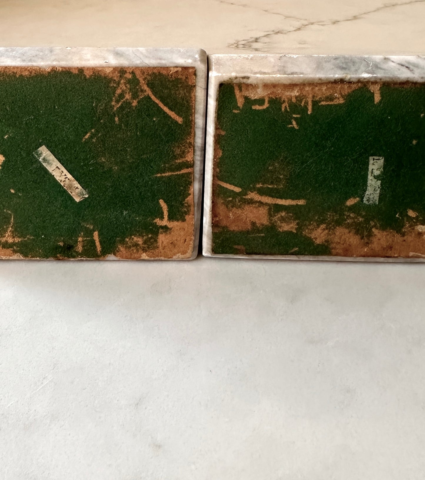 Vintage Marble Bookends