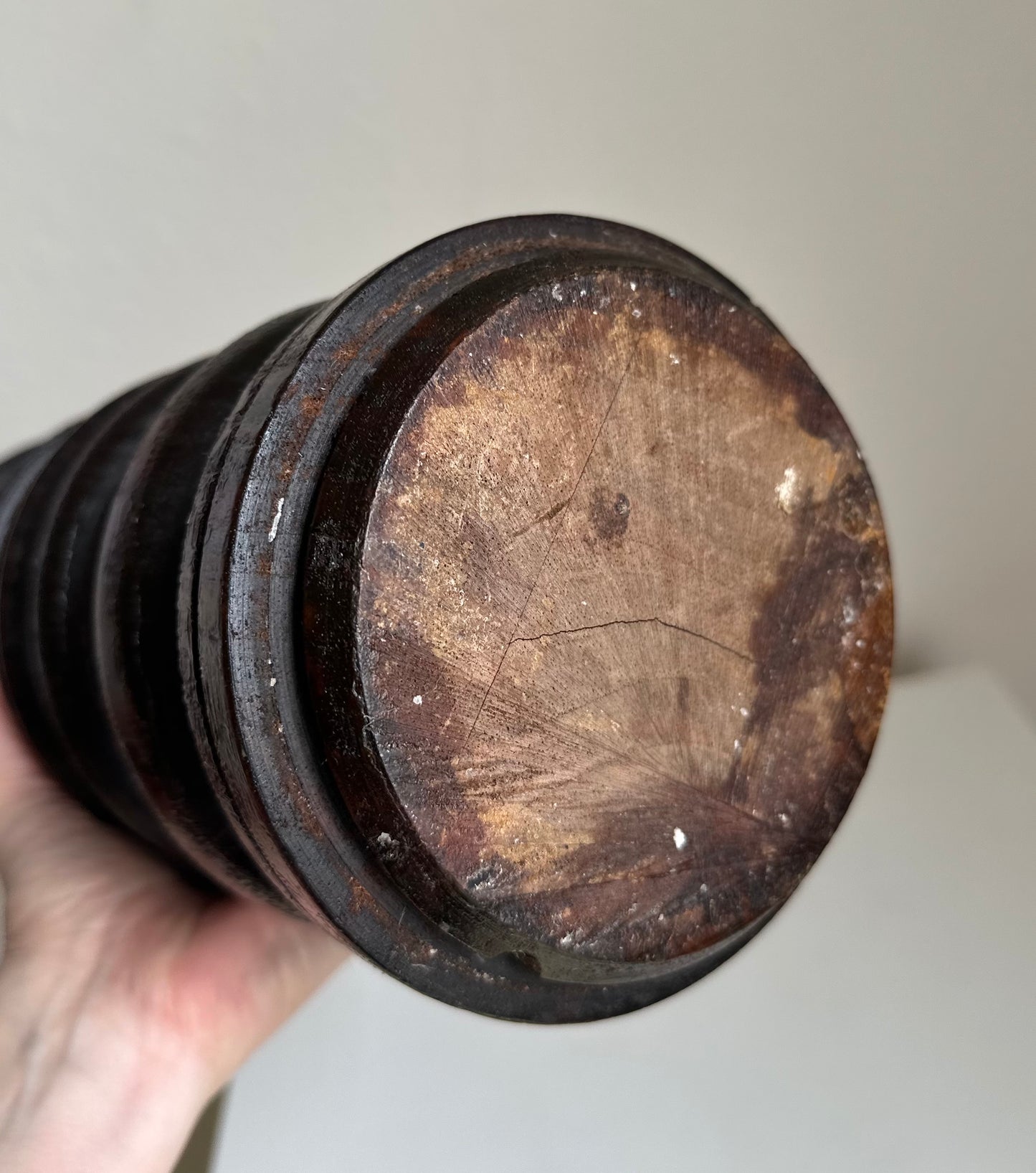 Stunning Primitive Salvaged Wood Candleholder