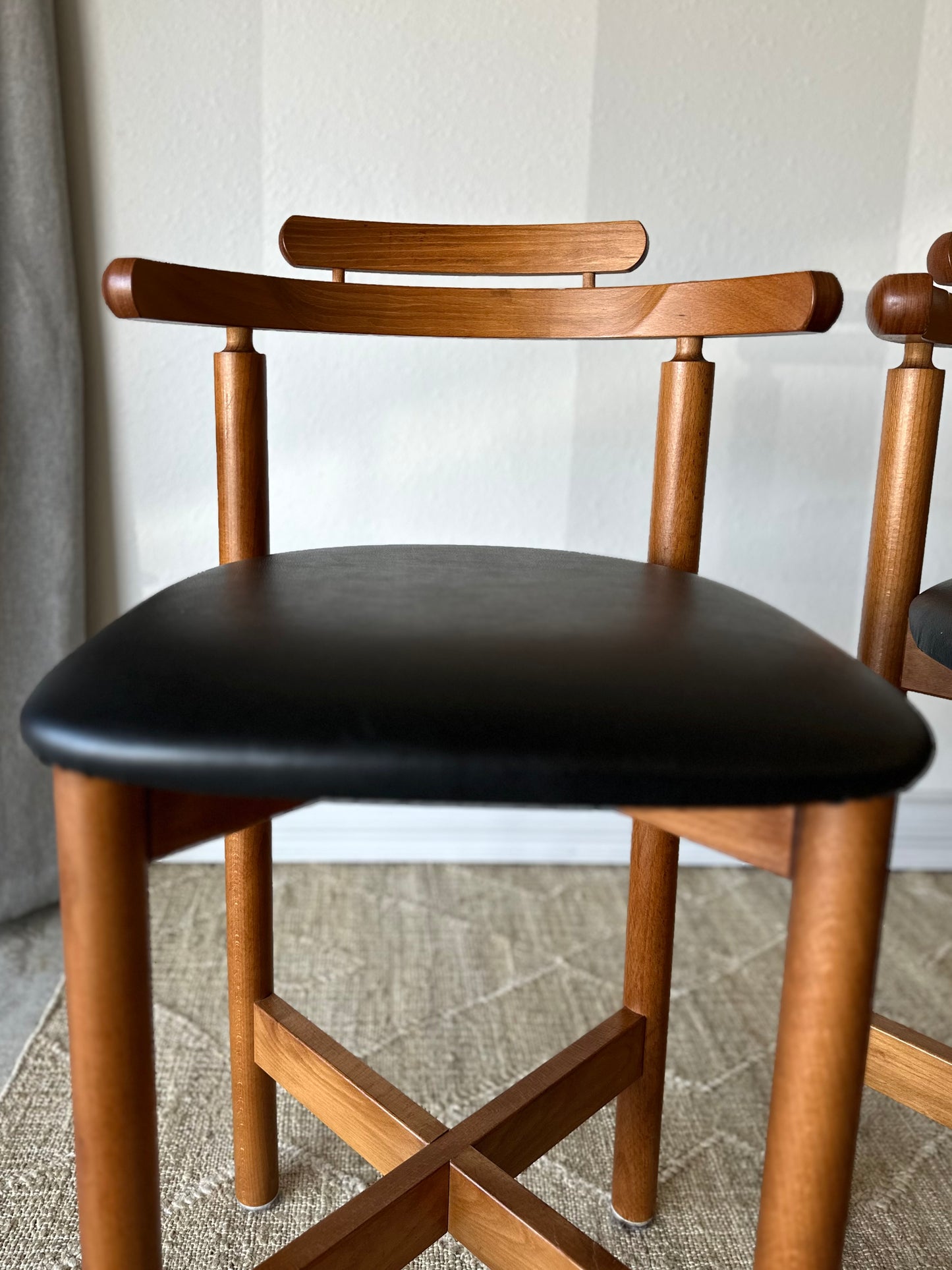 Møbler Danish Modern Teak Counter Stools, Set of 3