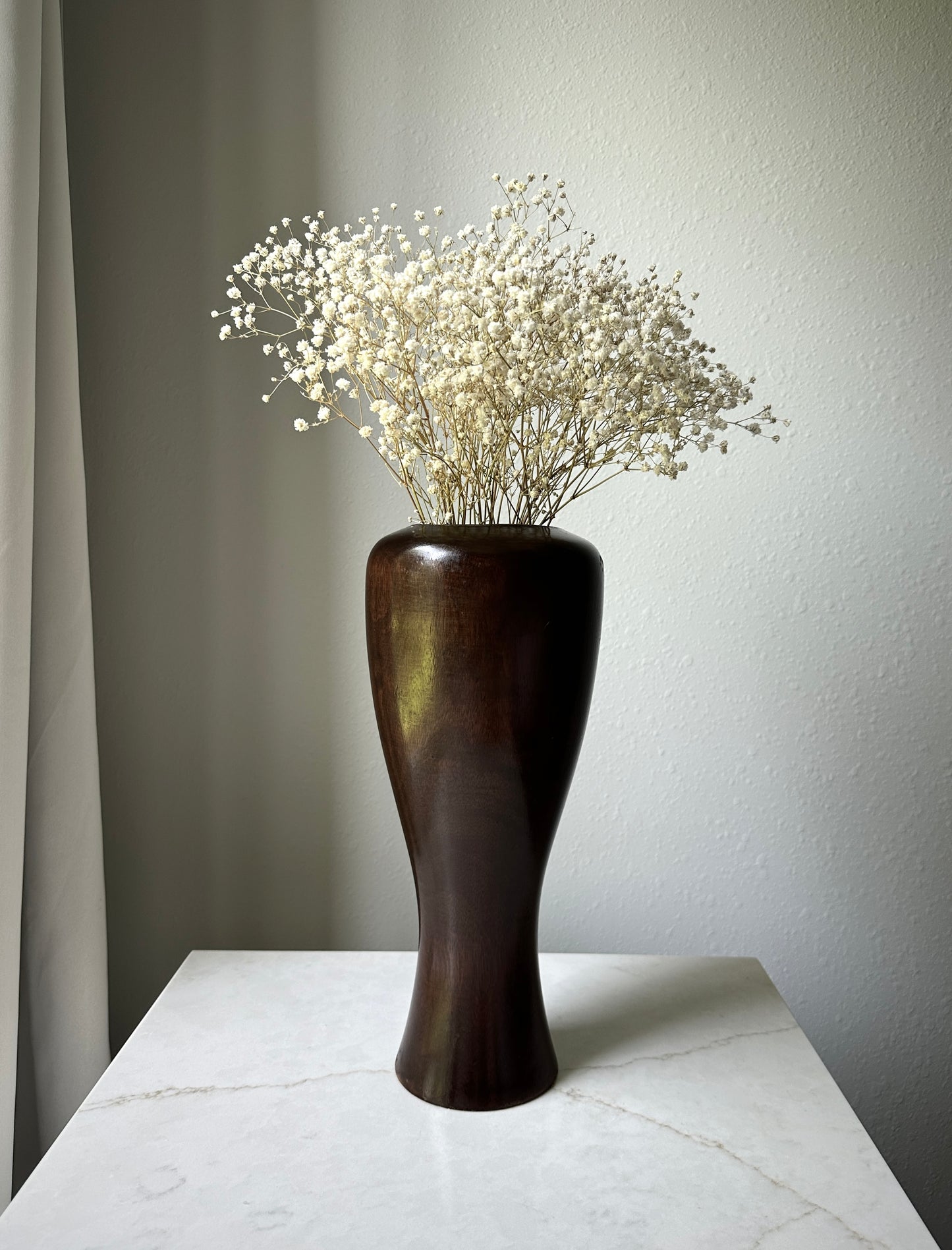 Mahogany Elegant Vintage Turned Vase