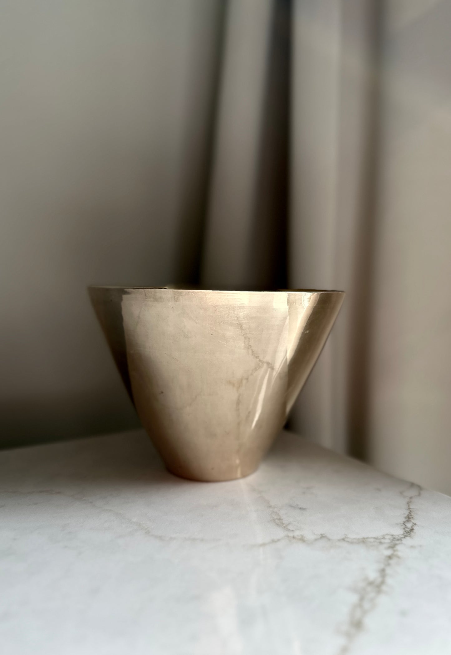 Solid Brass Vintage Ice Bucket