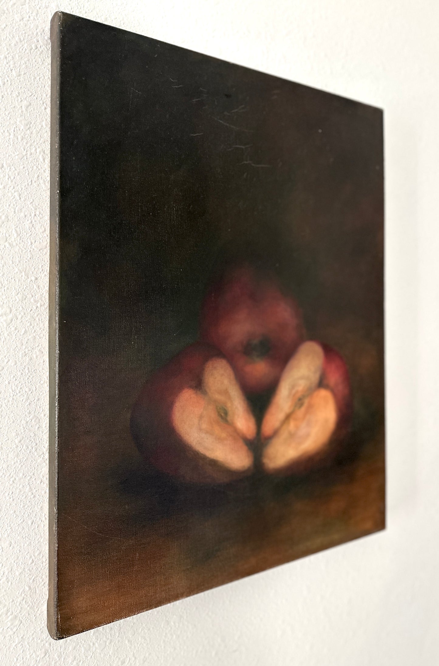 Vintage Apple Still Life Oil Painting
