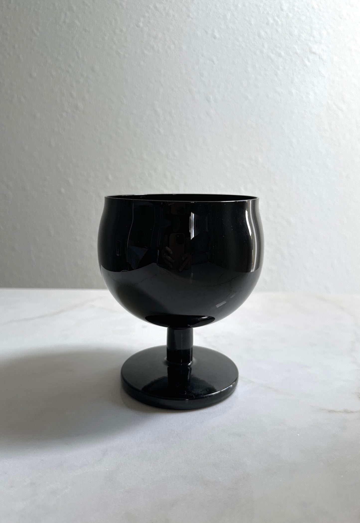 Black Opaque Glassware, Set of 4