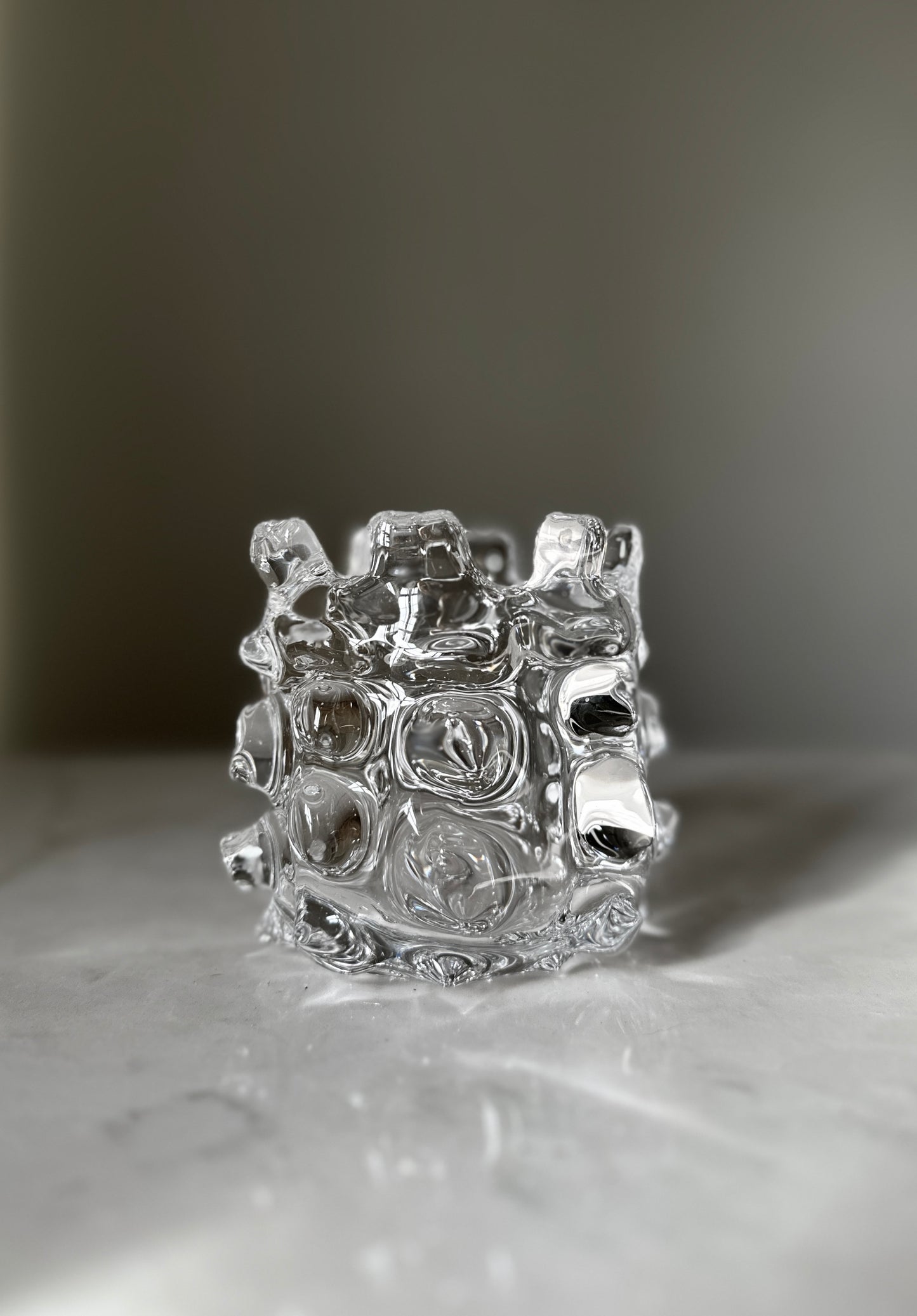 Mid-Century Brutalist Thorn Vase in the style of Ercole Barovier