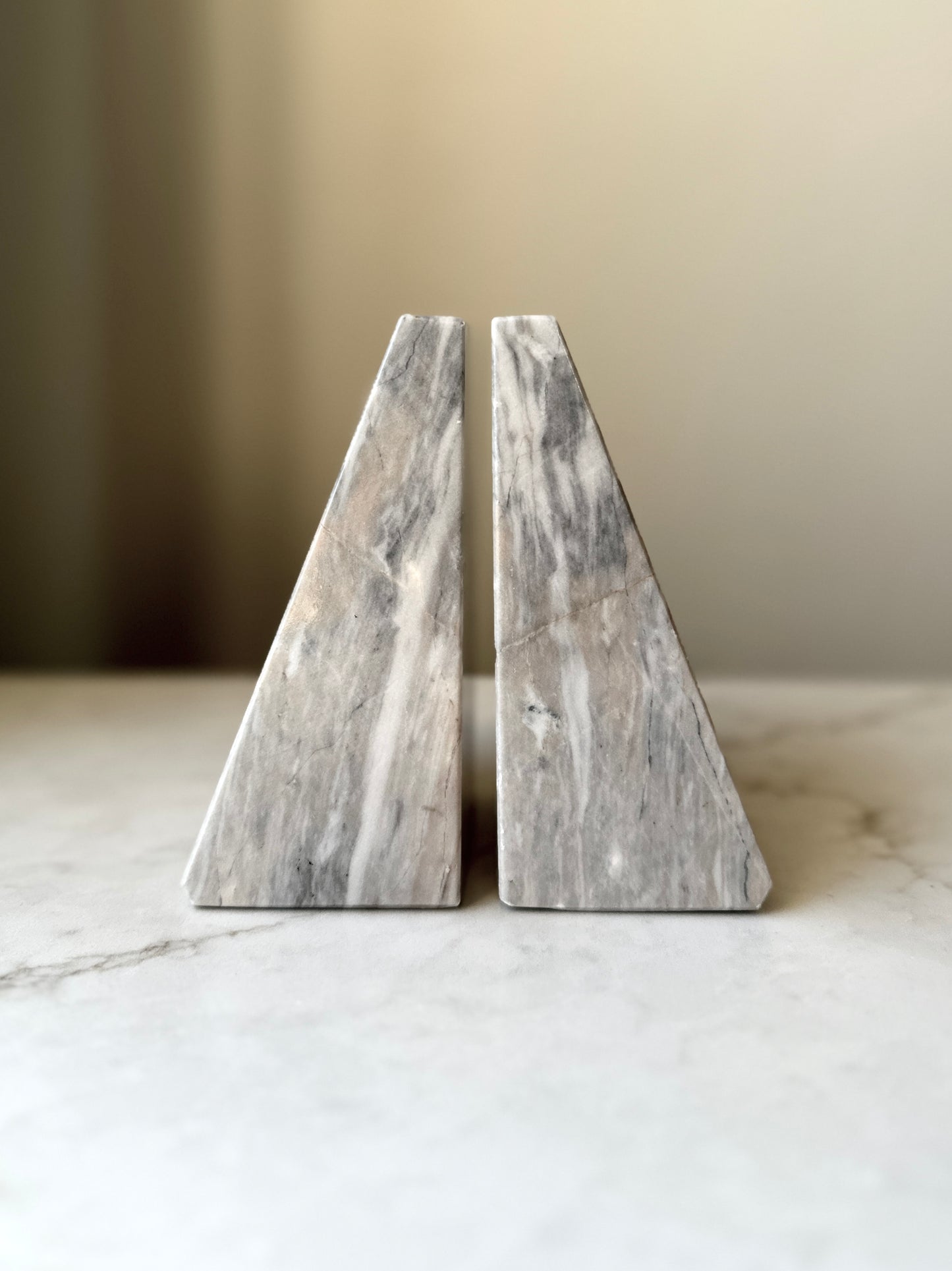 Vintage Marble Bookends