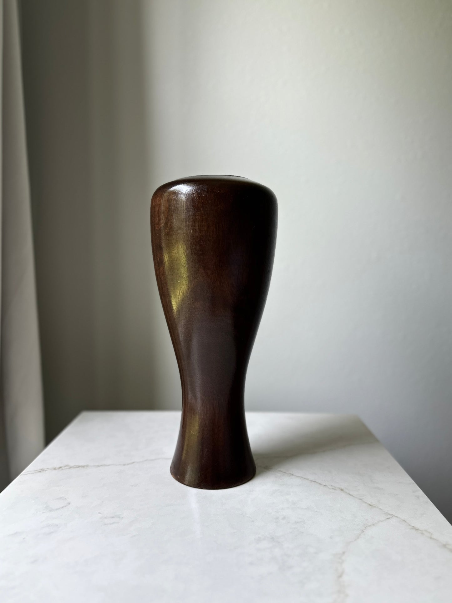 Mahogany Elegant Vintage Turned Vase