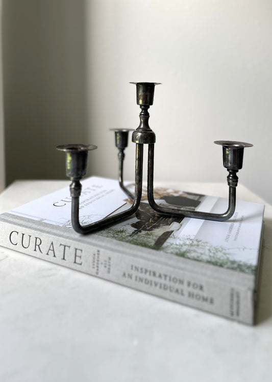 Mid-Century Silver Plated Candelabra