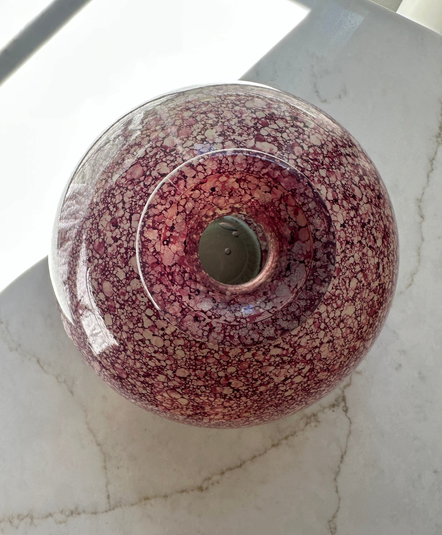 Vintage Raindrop Orb Art Glass Vase