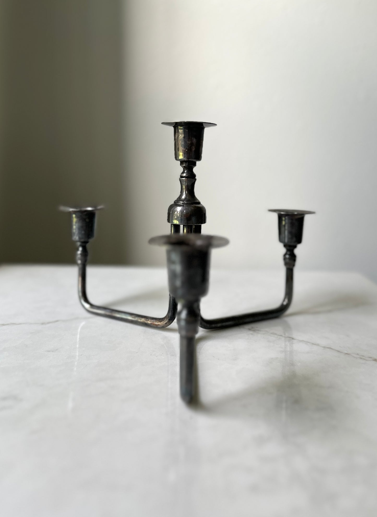 Mid-Century Silver Plated Candelabra