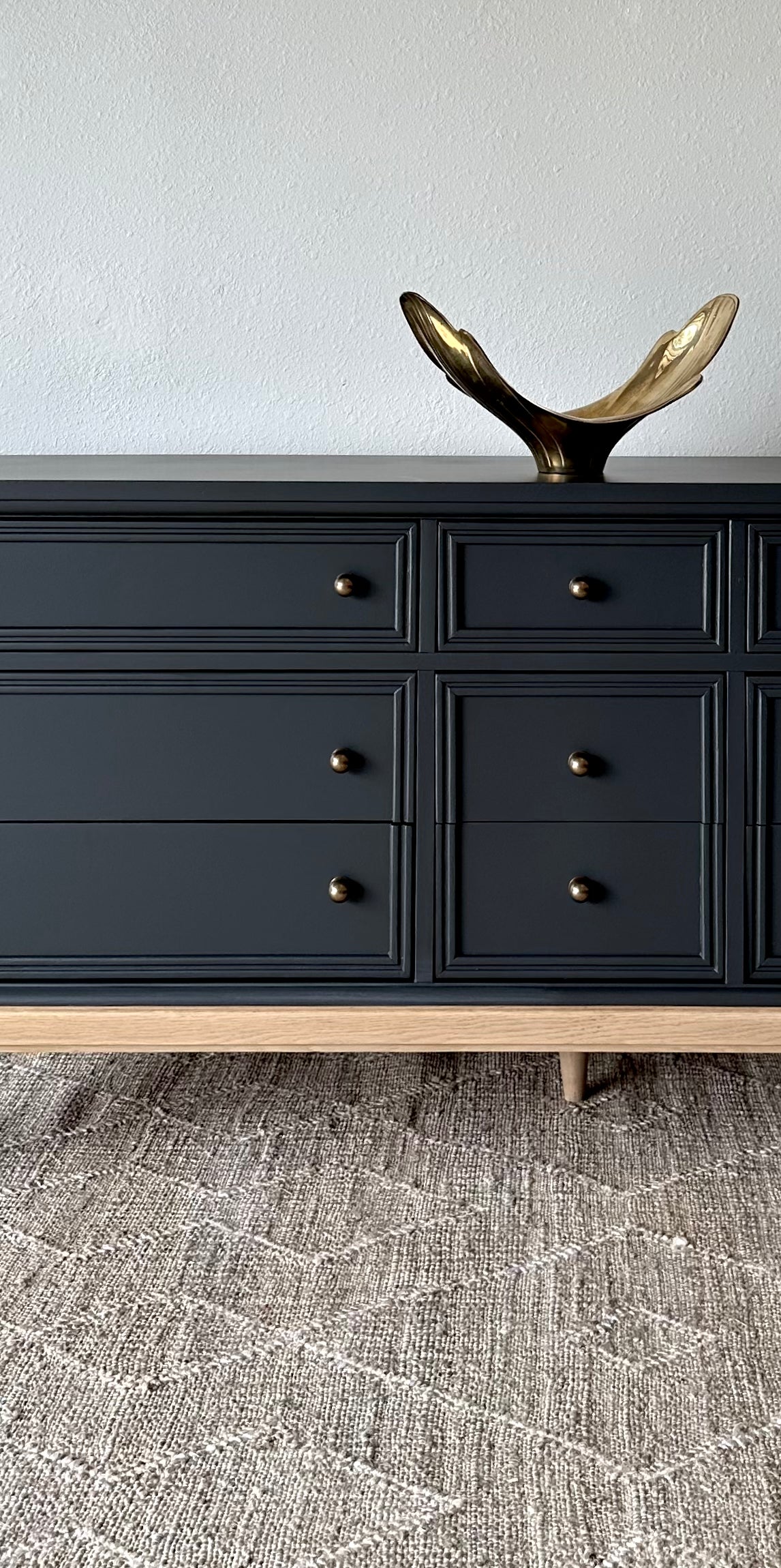 Mid-Century Dixie Long Refinished Dresser