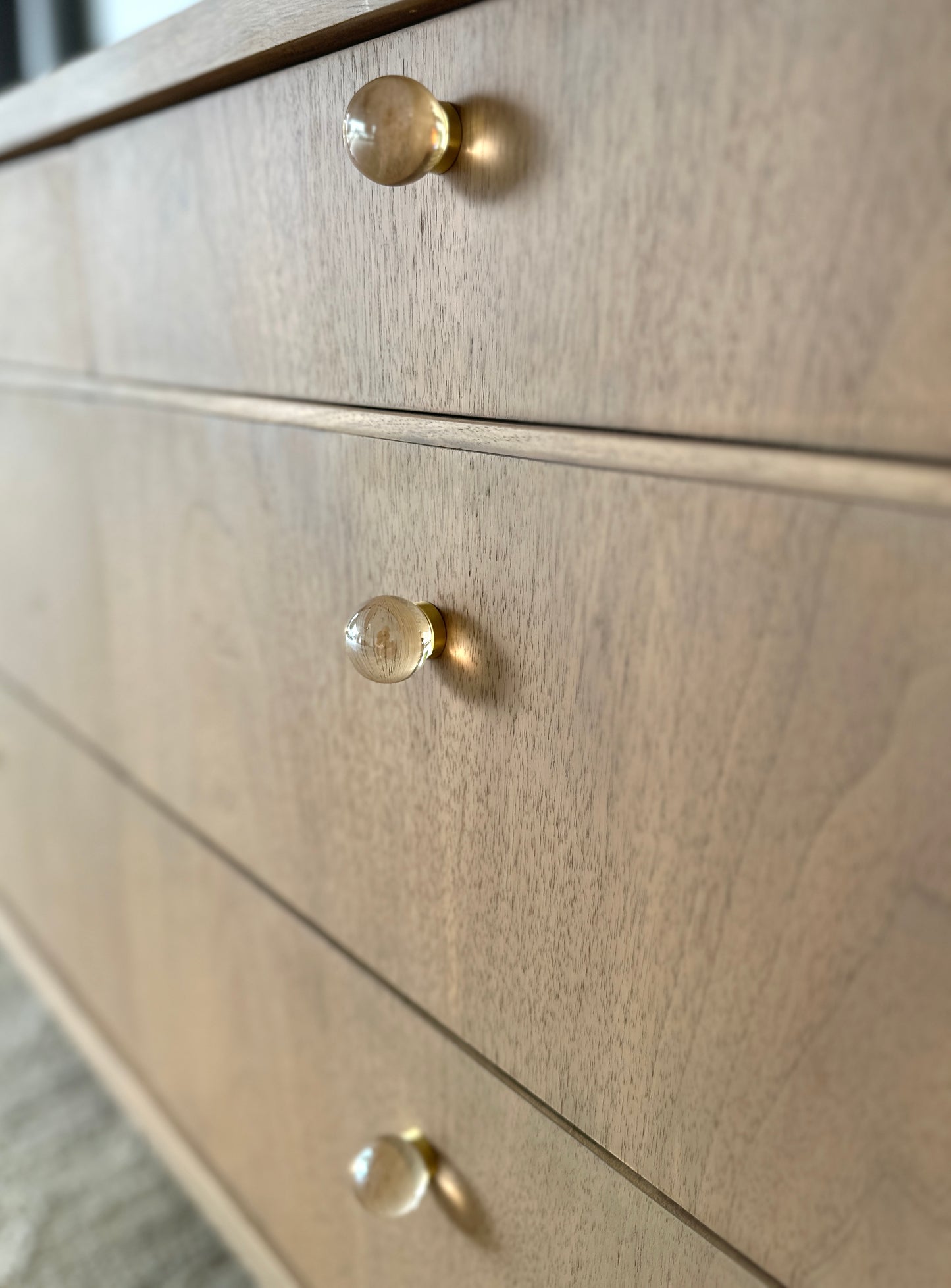 Vintage Drexel Fully Refinished Light Walnut Dresser