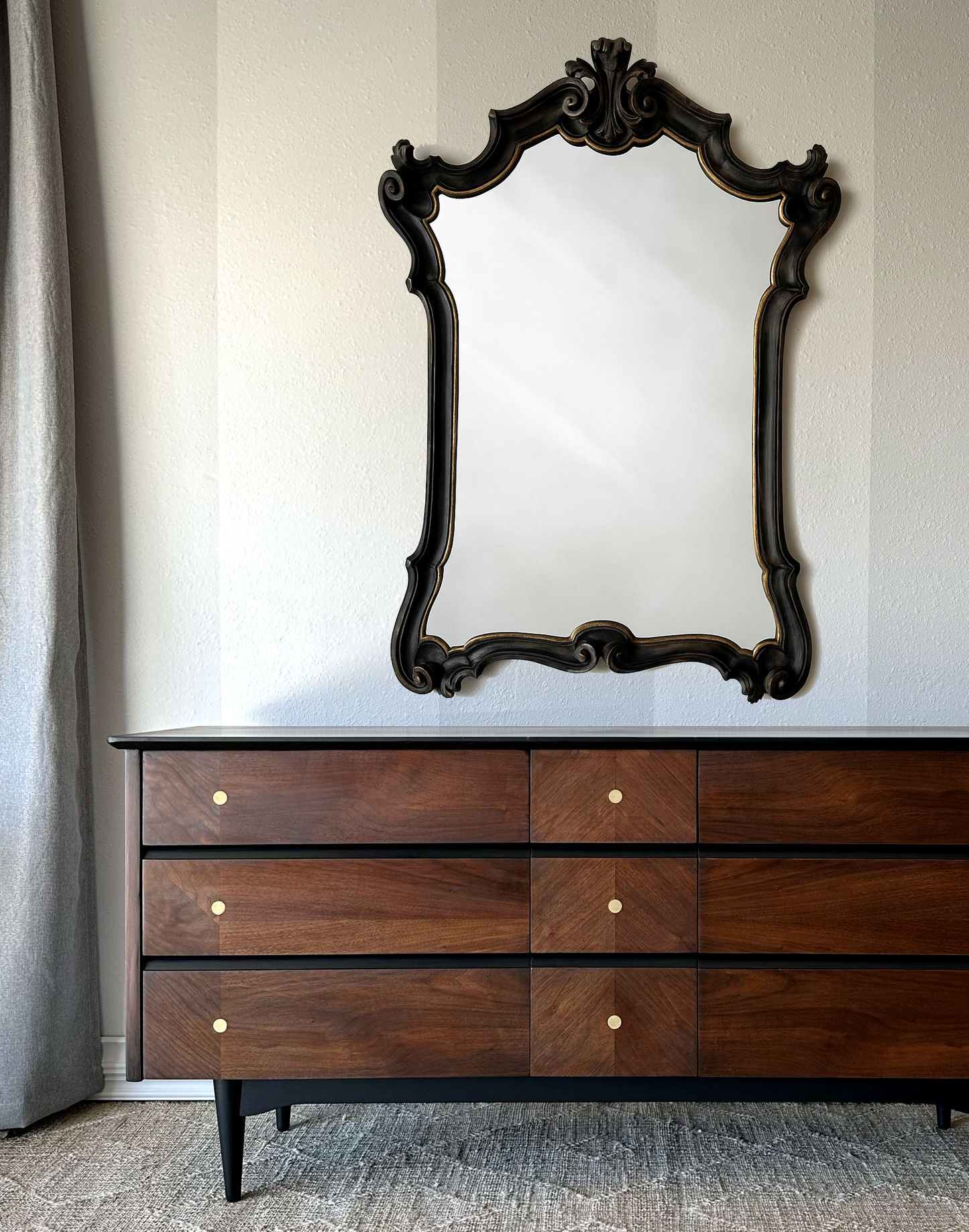 Large, Dramatic Vintage Italian Mirror